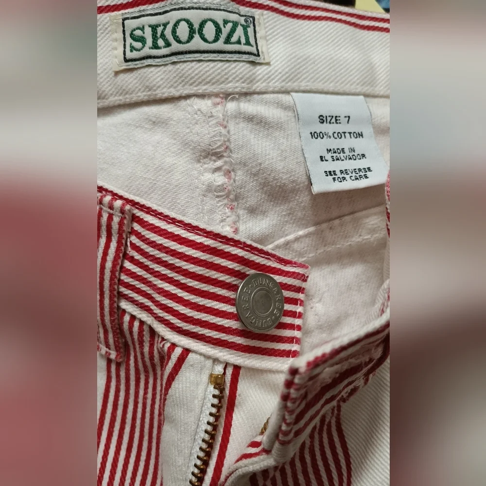 🔥 VINTAGE 90s GRAIL: Skoozi Candy Striped "Mom" Shorts - Picture 8 of 8